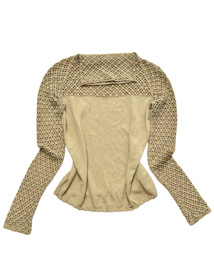 Tan 90’s Knit Top | Size M