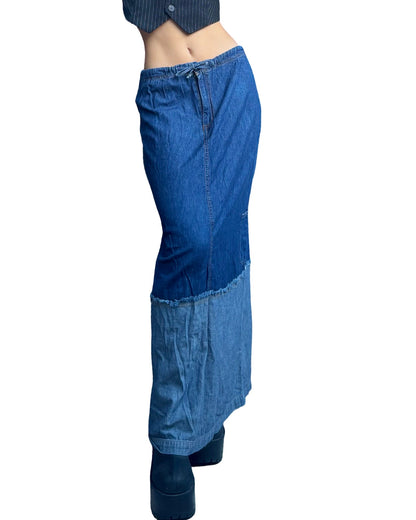Denim 90’s Maxi Skirt | Size 30” Waist