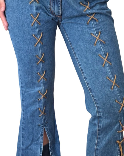 Moments 00's Lace Up Jeans | Size 28" Waist