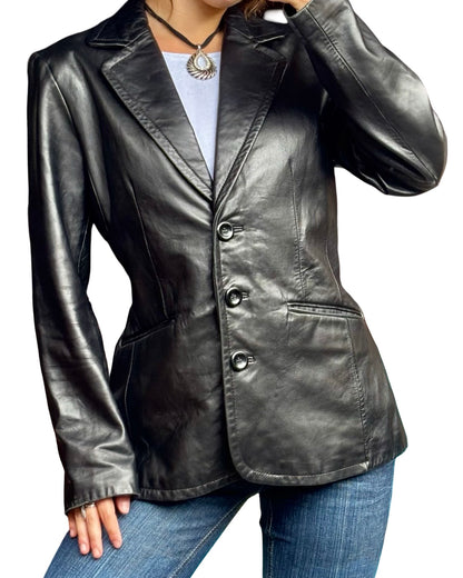 Worthington 90’s Genuine Leather Blazer | Size S
