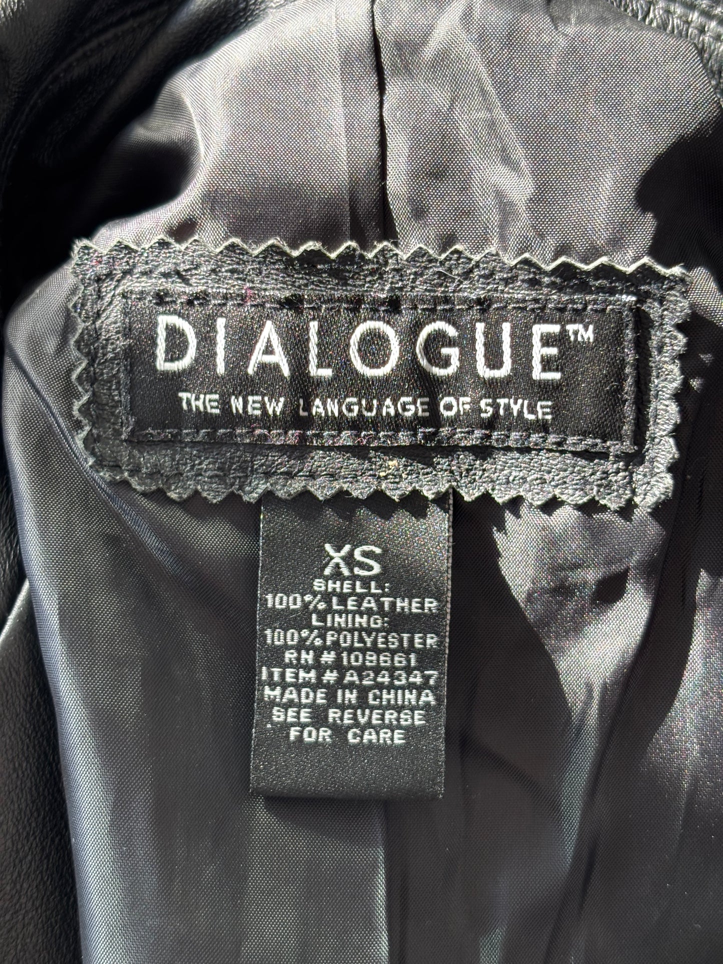 Dialogue 90's Genuine Leather Blazer | Size XS