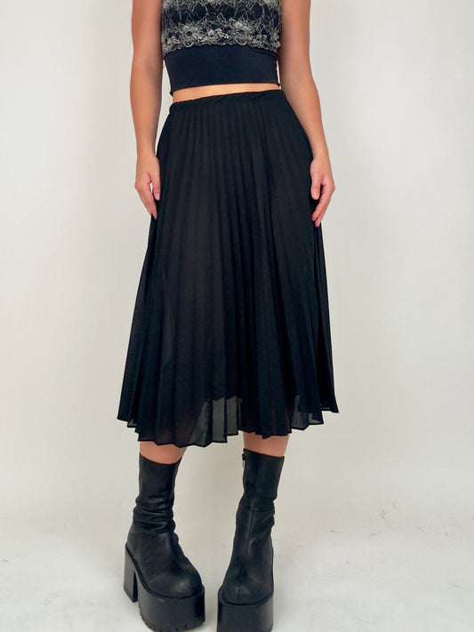 Pleated Sheer Midi | Size 25” waist