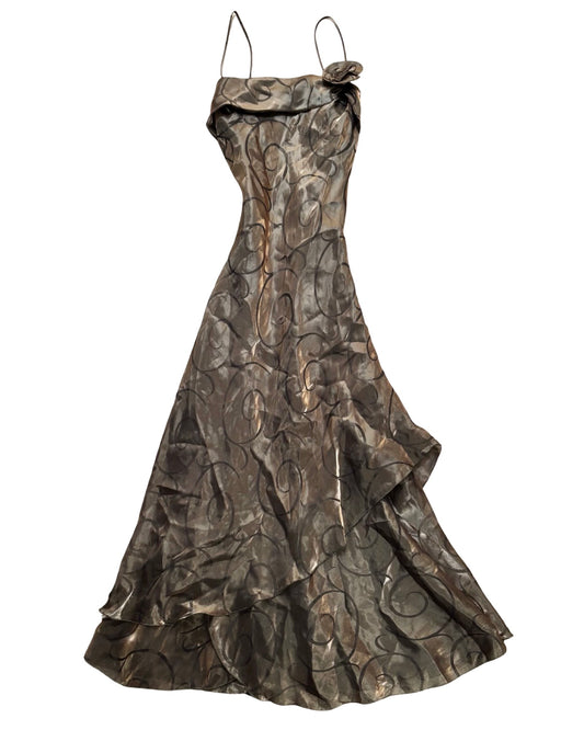 Yves Calin Vintage Gown & Scarf | Size M