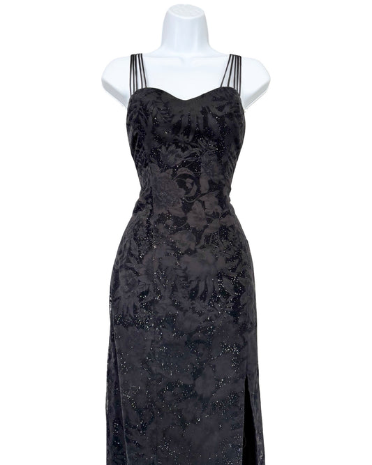 Jump USA 90's Floral Velvet Dress | Size M