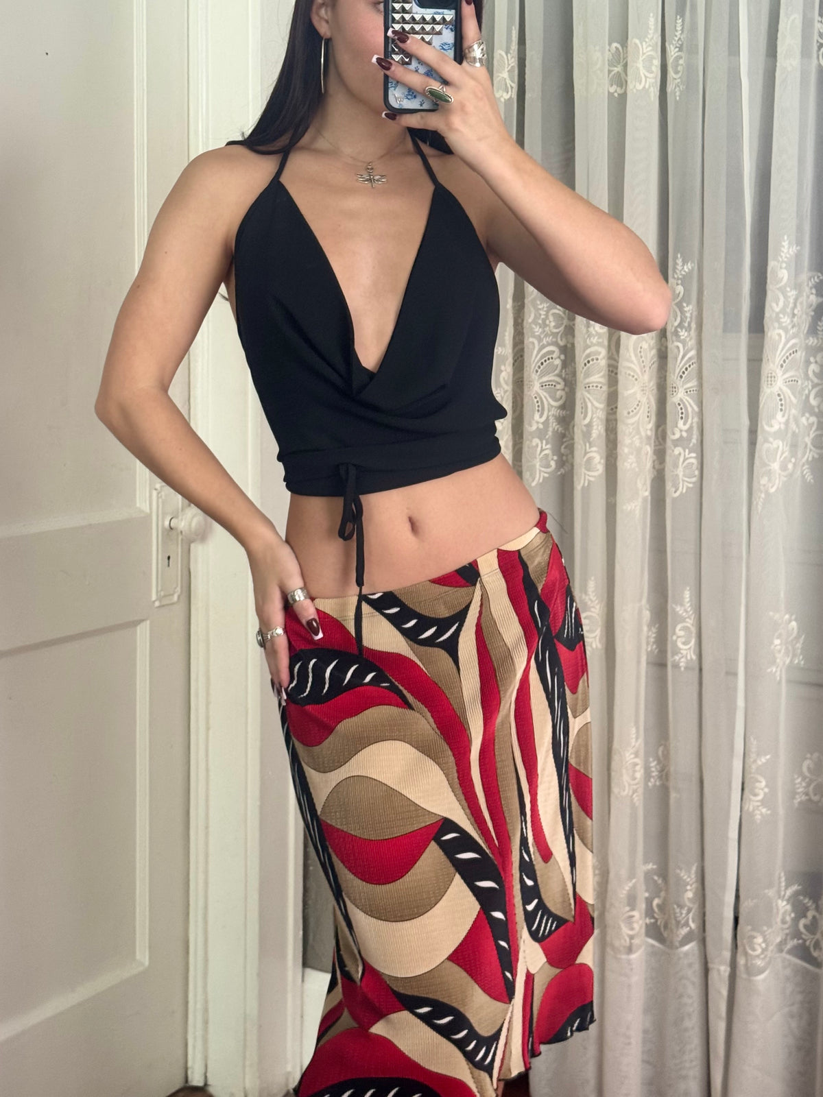 Y2K Midi Skirt | Size 26" Waist