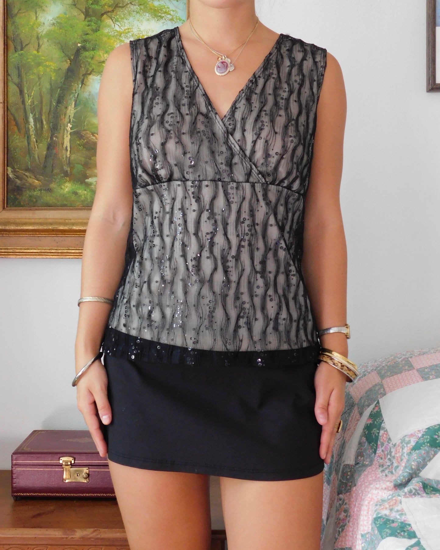 AB Studio Mesh Top | Size M