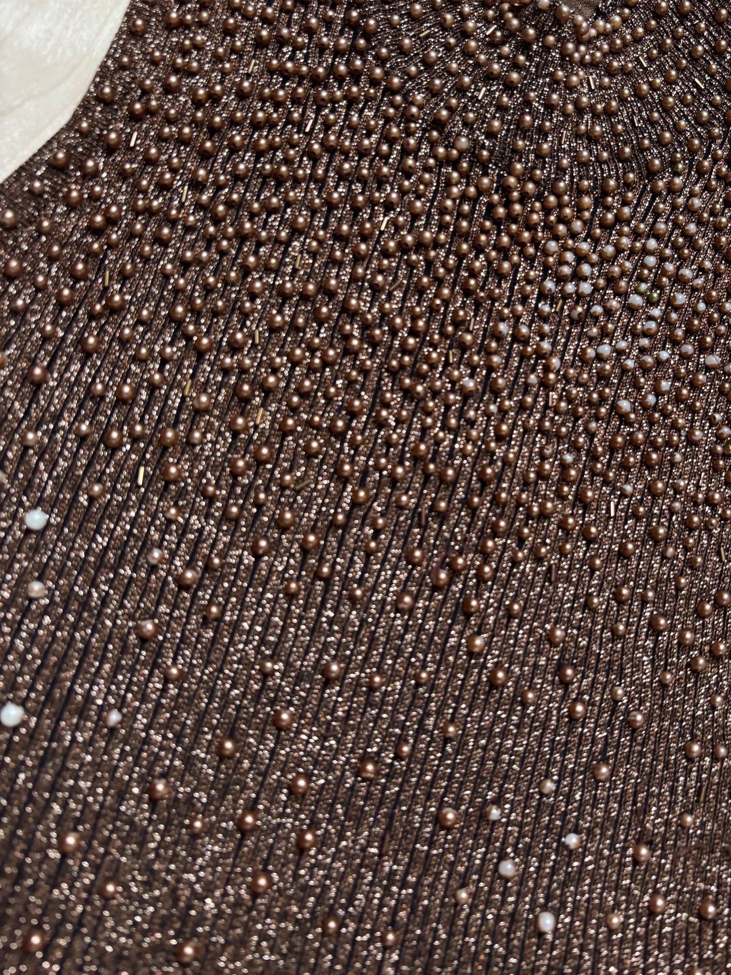 Cache 90’s Beaded Knit Top | Size M
