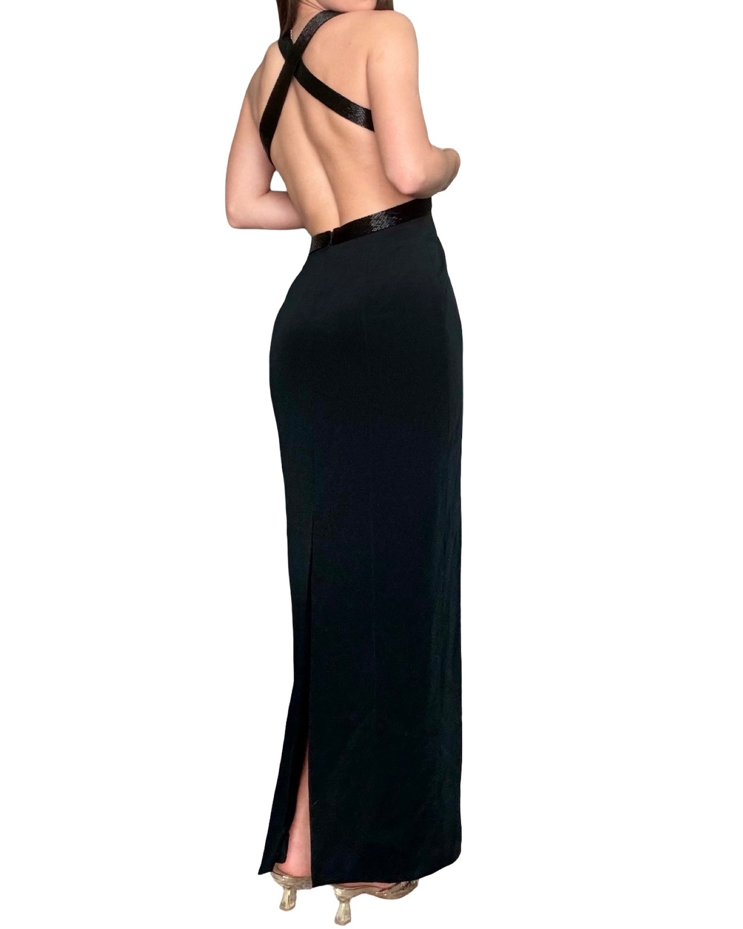 Caché 90's Backless Dress | Size 4