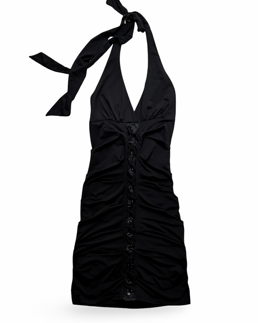 Ruched Halter Mini | Size S