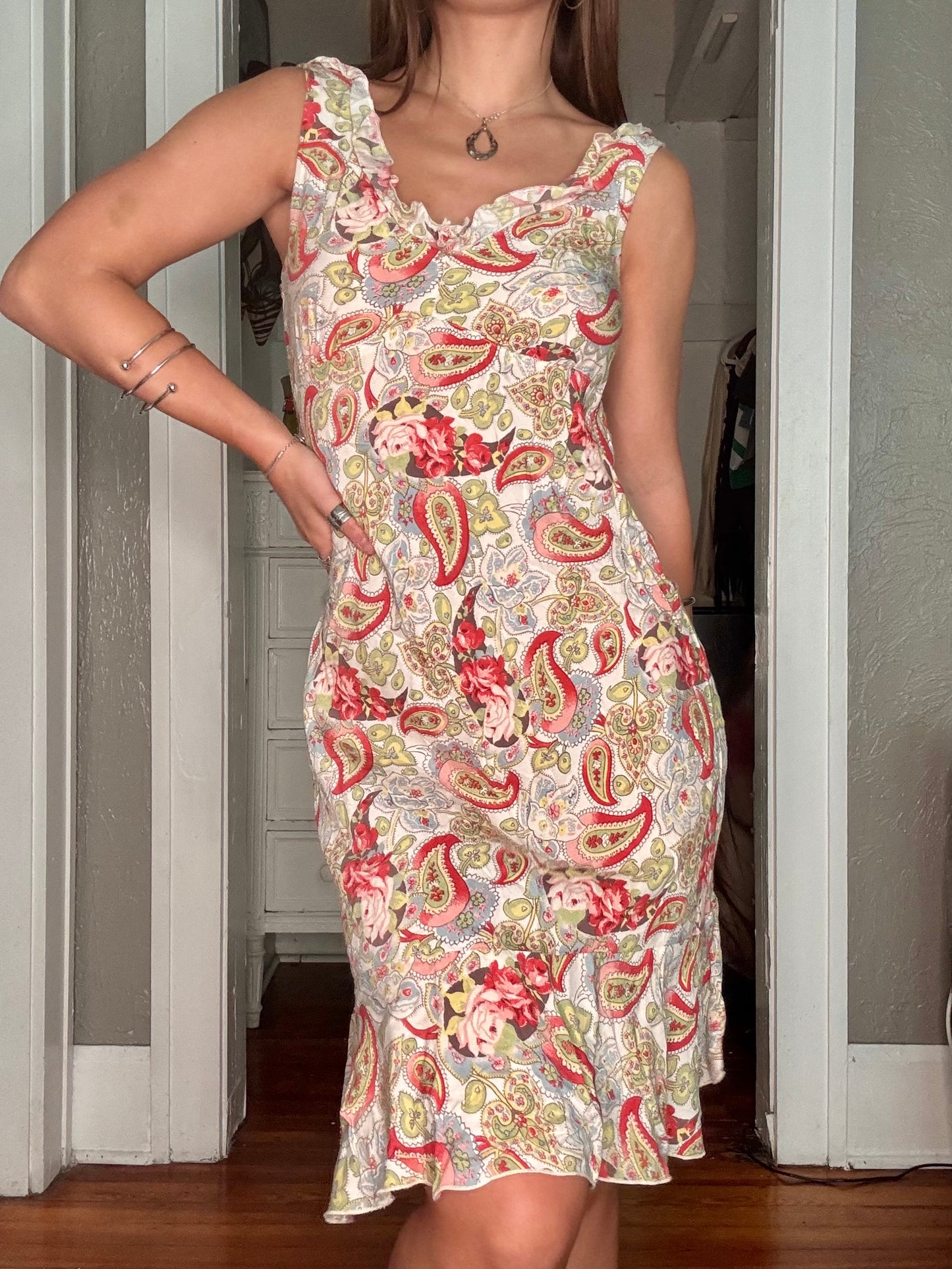 Printed 00's Dress | Size 2