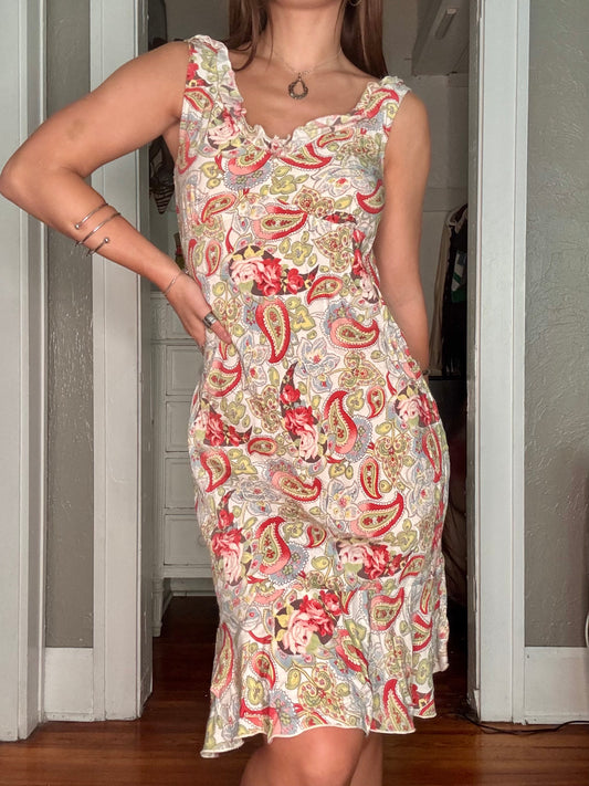 Printed 00's Dress | Size 2
