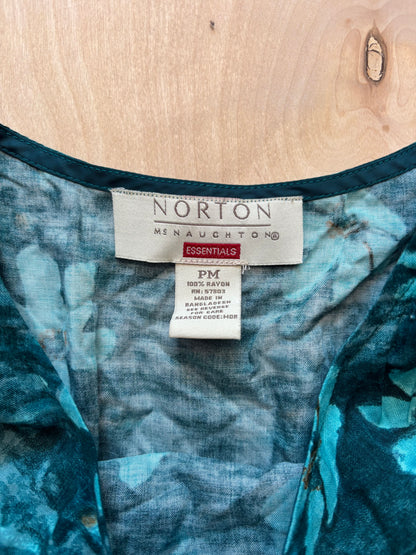 Blue Floral 90’s Maxi Dress | Size M
