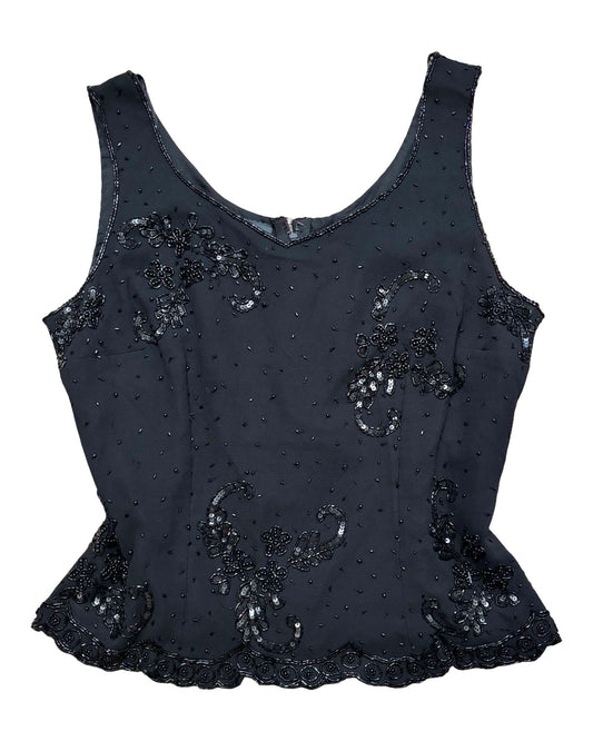 Dressbarn 90’s Beaded Top | Size L