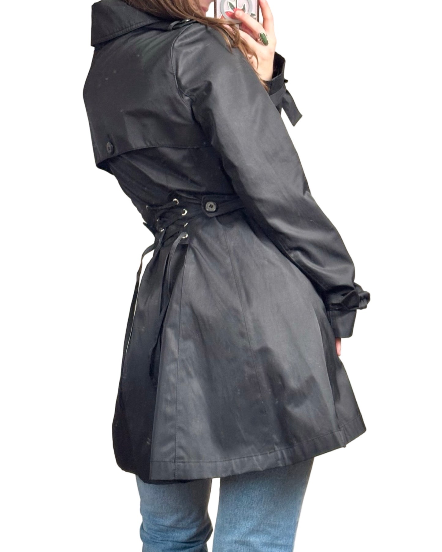 Betsy Johnson 00's Corset Back Trench | Size M