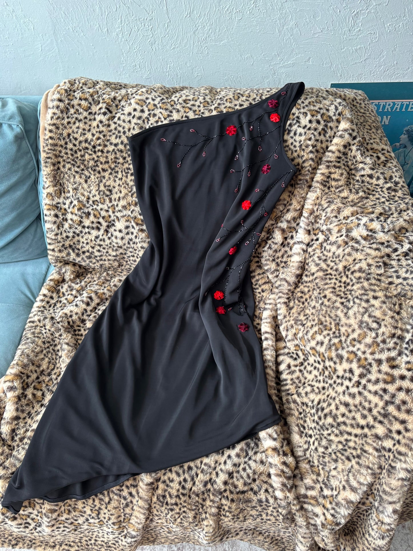 JS Beaded 90's Asymmetric Dress | Size L