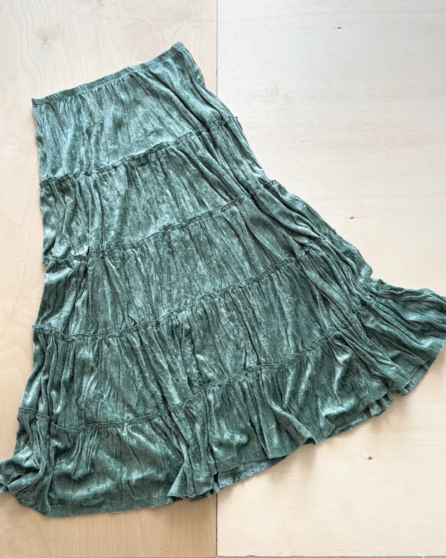 Mixit Y2K Blue Velvet Skirt | Size 28”-32” waist