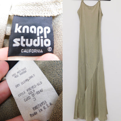 90’s Green Maxi Dress | Size 3