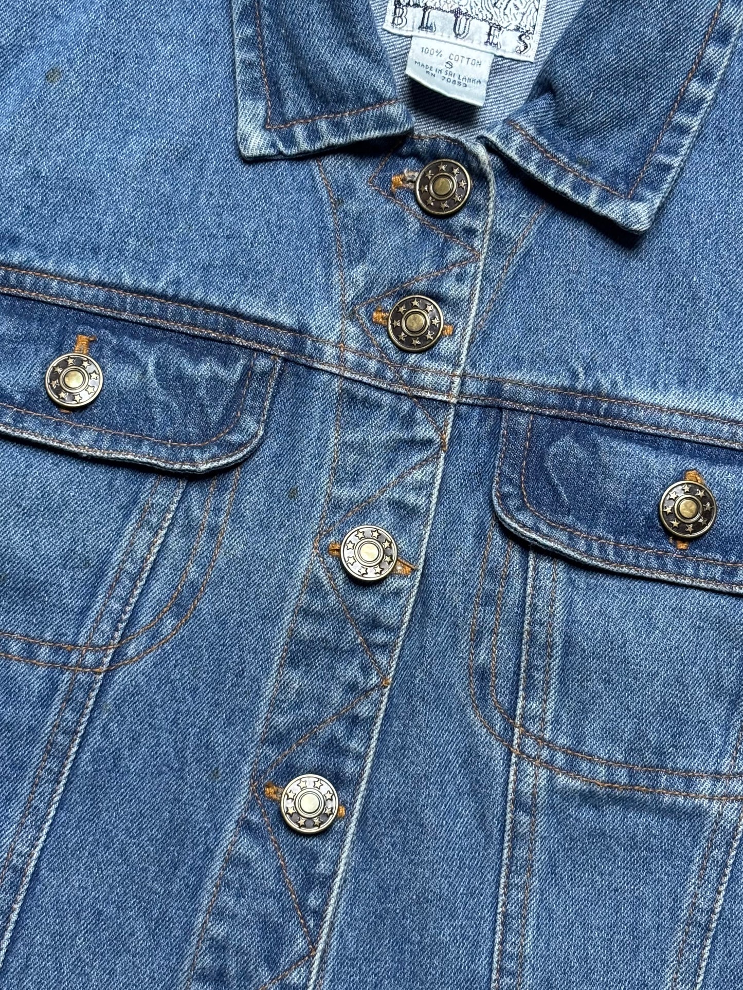Andrew’s Blues 90’s Denim Vest | Size XS/S