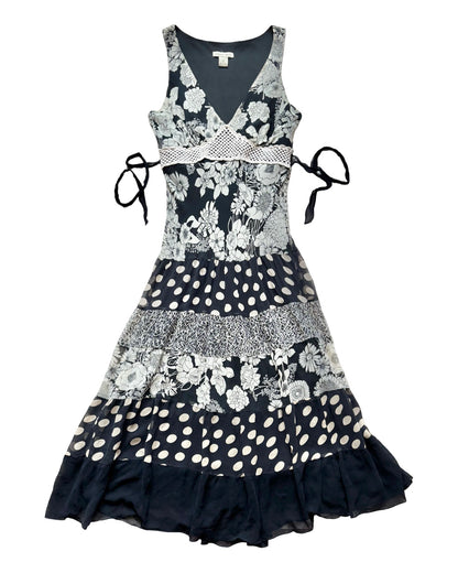 Tiered 90’s Silk Maxi Dress | Size S/M