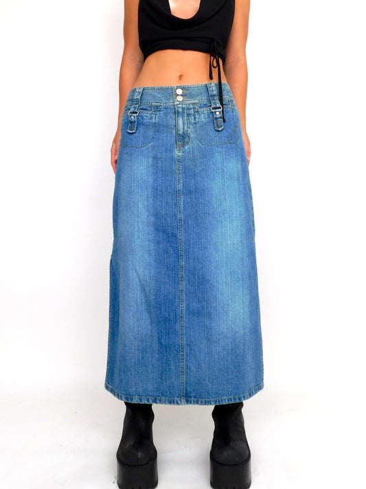 Buckle Denim Maxi | Size 30” waist
