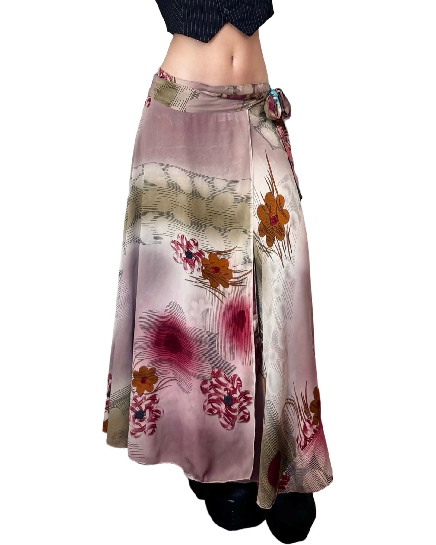 Iris 00's Reversible Wrap Skirt | OS