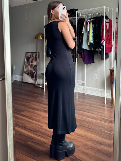 Knit 90's Boat Neck Dress | Size S/M