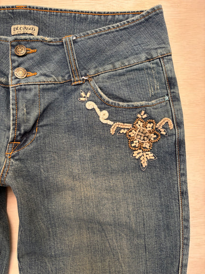 Beaded 00’s Flare Jeans | Size 32” waist
