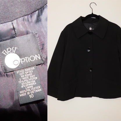 90’s Black Boxy Blazer | Size 10
