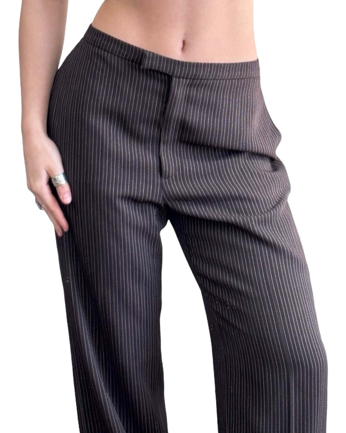 Brown 90's Pinstripe Pant | Size 6P