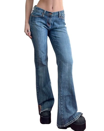 Vigoss 00's Embroidered Low Rise Jean | Size 32" Waist