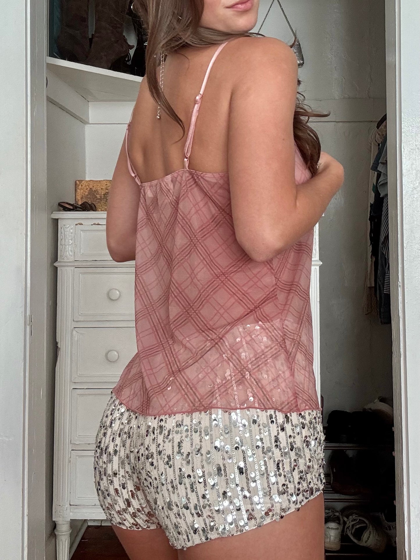 Plaid 00's Mesh Cami | Size XL