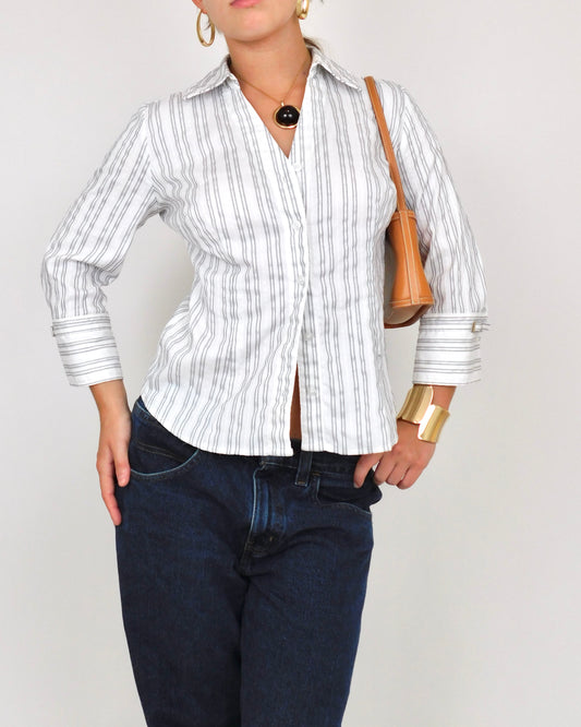 90’s Striped Button Down | Size 2
