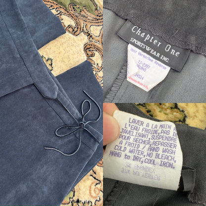 Side Tie Suede Trousers | Size 33” waist