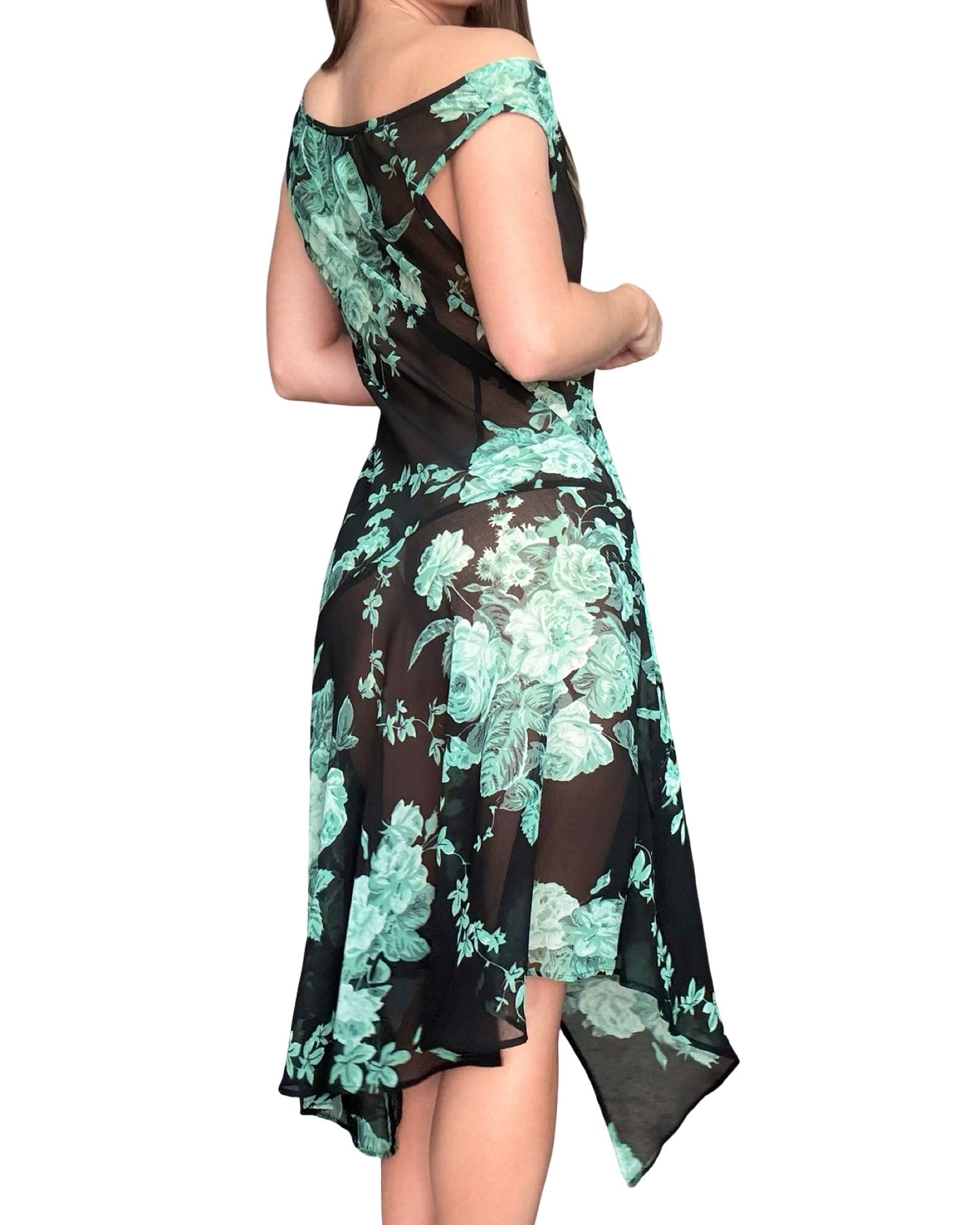 Connected 00's Beaded Mesh Dress | Size M