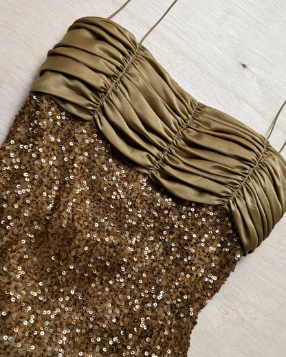 Scala Gold Gown | Size US 6