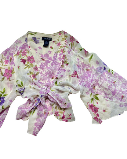 Eva Blue 00’s Tie Top | One Size