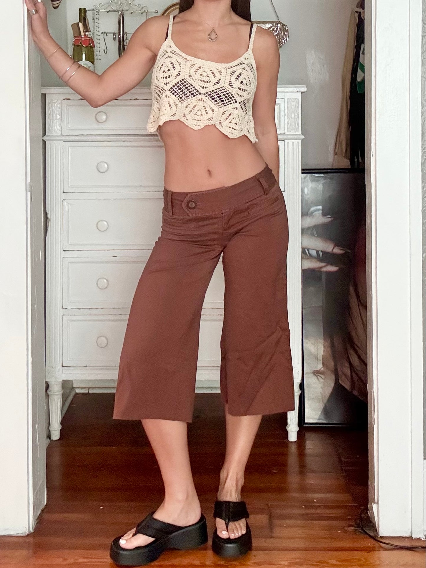 Wide Leg 00's Capri | Size XS