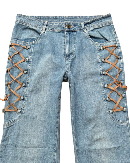 Lace Up 00's Denim | Size 30" Waist