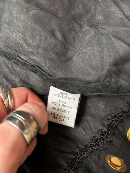 Caché 00's Leather Jacket | Size S