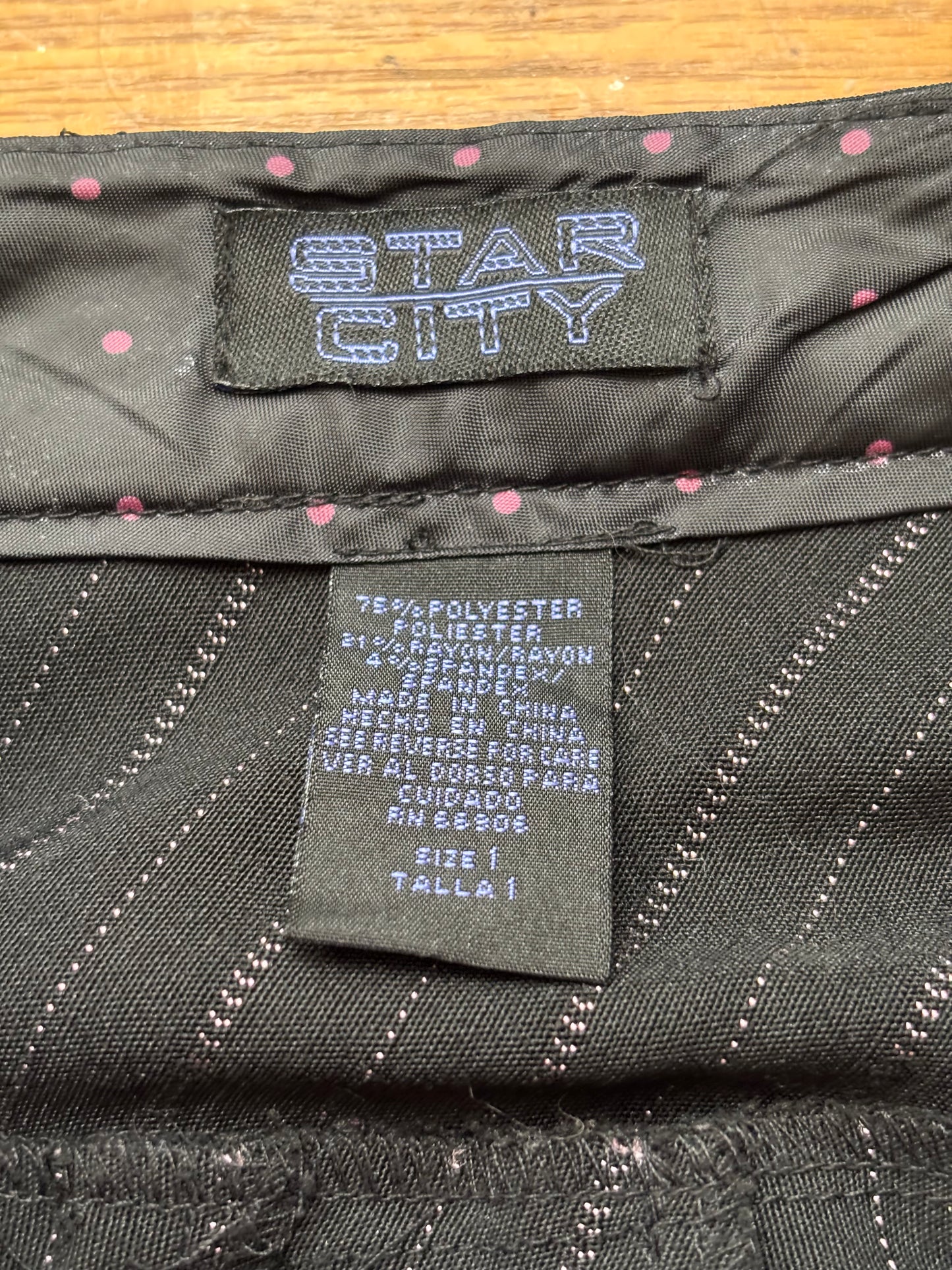 Star City 00's Pinstripe Pant | Size 27" Waist