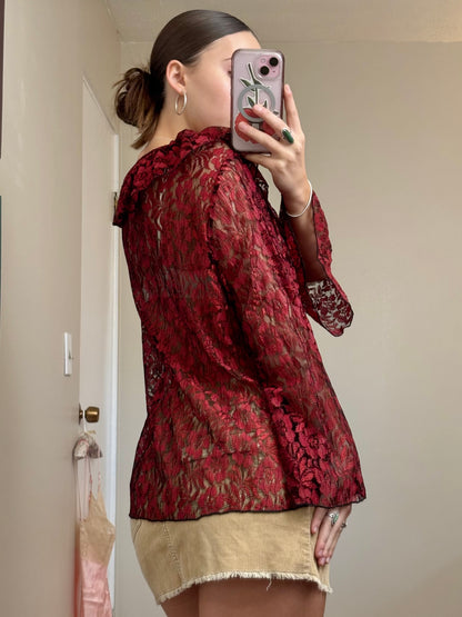 Rouge 90’s Lace Blouse | Size M