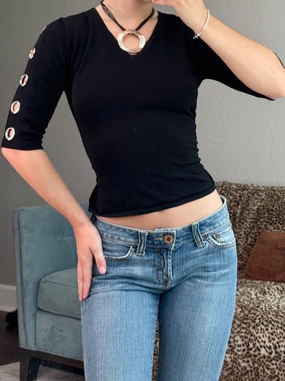 August Silk 90's Knit Top | Size M