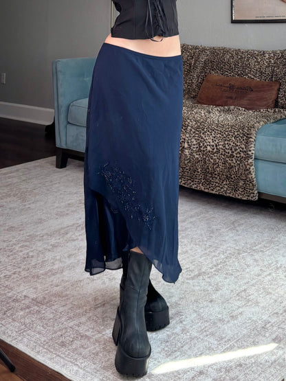 Coldwater Creek 90's Beaded Skirt | Size 30" Waist