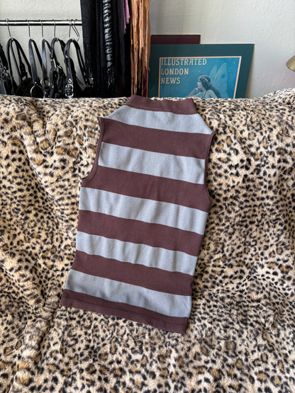 F&F 00's Stripe High Neck Top | OS