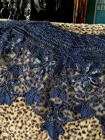 Beaded Mesh Shaw Top | OS