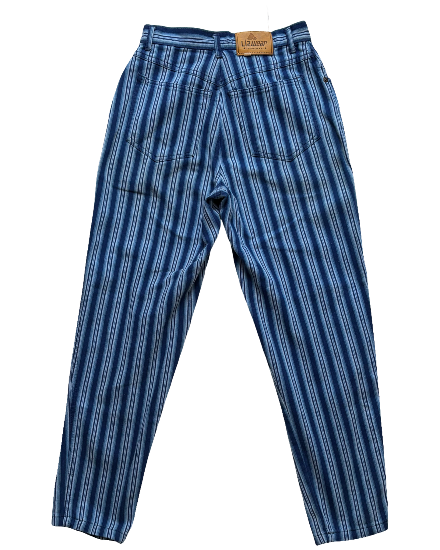Liz Blue Striped Jeans | Size 25” waist