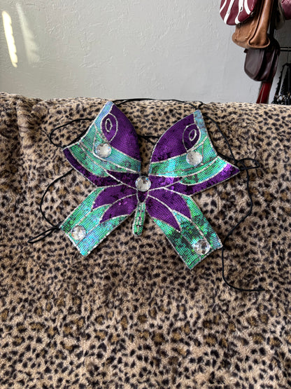 Sequin Butterfly Backless Top | Size S
