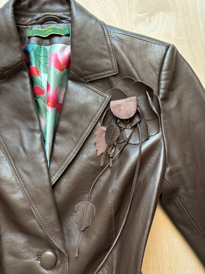 Brown 00’s Leather Jacket | Size S