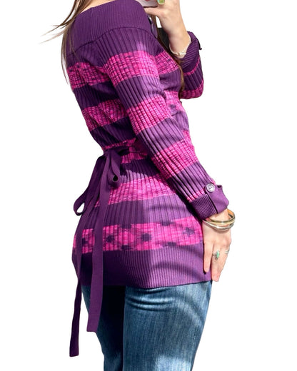 Striped 00's Tie Back Knit | Size L