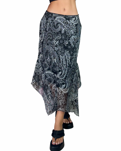 Paisley Asymmetric Maxi | Size 30” waist